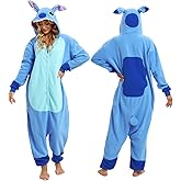 Wishliker Unisex Adult Onesie Pajamas Animal Onesies Women Men Christmas Halloween Cosplay Costume Sleepwear