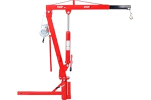 CHOOSILAY 500Lbs Hydraulic Pickup Truck Crane with Hand Winch, 39.5” to 54” Working Boom Range, Portable Pickup Truck Trailer Bed Crane, Hydraulic PWC Dock Jib Engine Hoist Crane