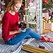 Carriebax Hanging Double Sided Wrapping Paper Storage Organizer With Large Pockets And Sleek Design - Easily Fits 40 inch Gift Wrap Rolls While Protecting And Storing Your Expensive Gift Wrap