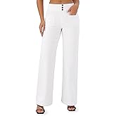 roswear Wide Leg Jeans Woman High Waist Stretchy Loose Denim Pants