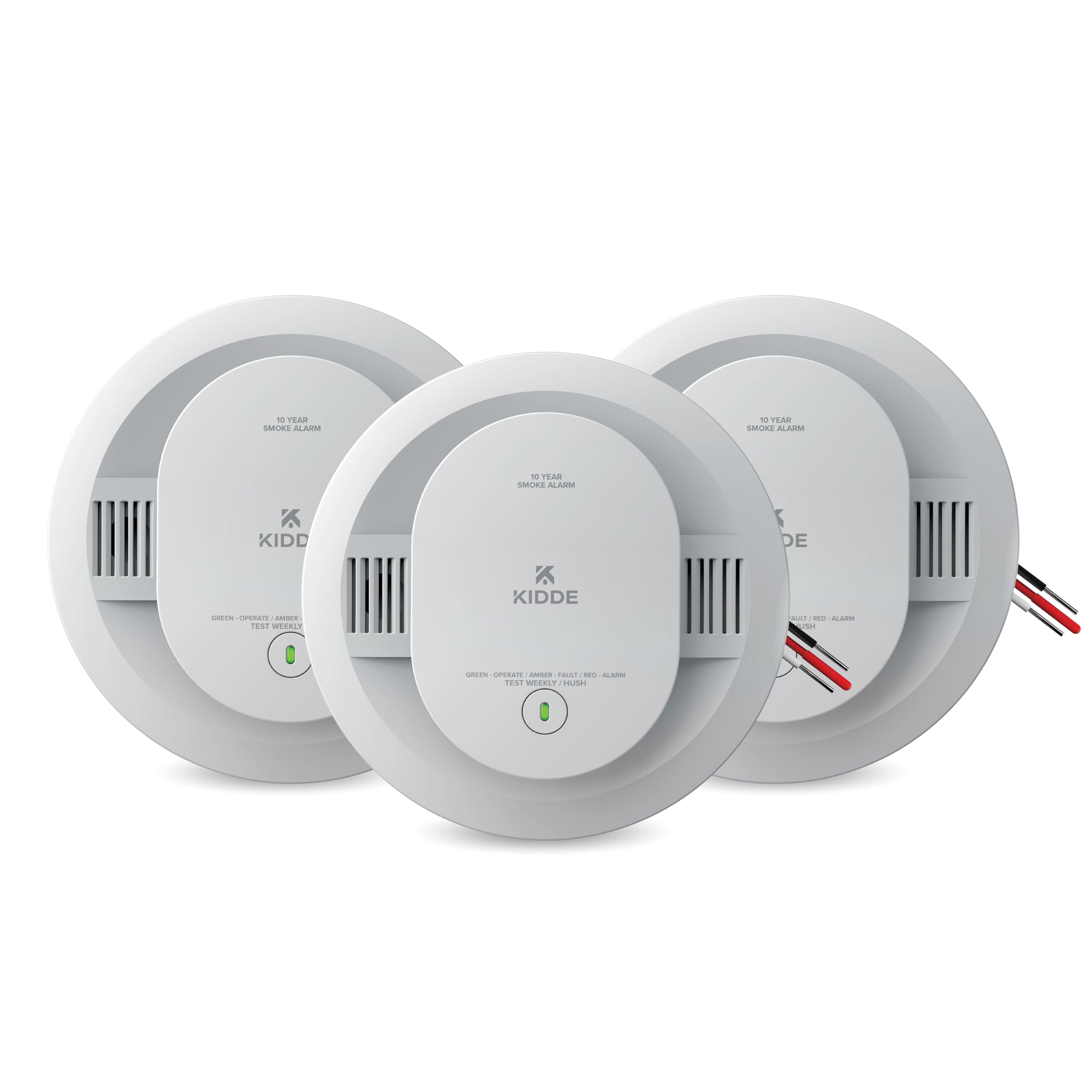 Kidde Hardwired Smoke Detector for Home, 10-Year