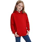 Rousytn Girls Hoodies Fleece Lined Pullover Hooded Sweatshirts Kids Warm Casual Outfits Fall Winter Clothes