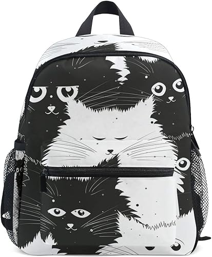 Amazon かわいい黒猫幼児バックパックブックバッグミニショルダーバッグ1 6年旅行男の子女の子子供用チェストストラップホイッスル Ldiyjp リュックサック