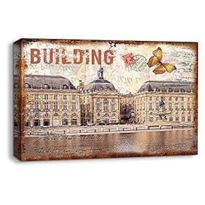 Canvas Wall Art for Living Room,Bedroom Home Artwork Rustic Paintings for Vintage Cafe Bar Pub - 12x18 inches