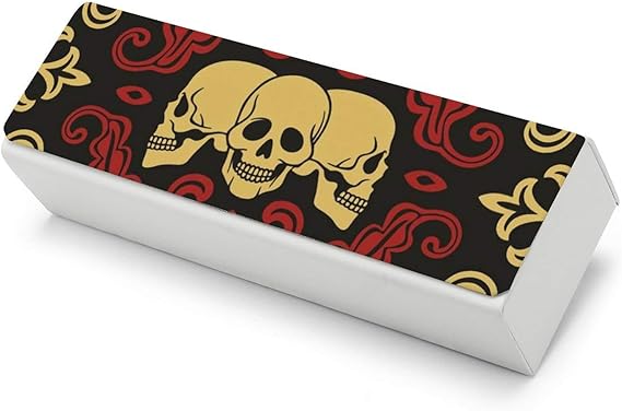 Amazon ドクロ スカル柄 Skullスクエア メガネケース ハードファッショ ンポータブル サングラスケース 眼鏡ケース 超軽量 めがねケース サングラスケース レディース メンズ 眼鏡小物 通販