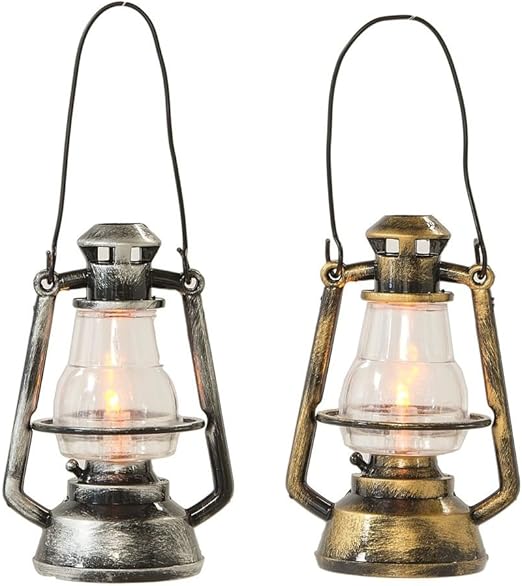 Amazon.com: Lighted Lantern Christmas Ornaments Set of 2 Assorted: Home