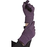 Fishers Finery Women's 100% Pure Knit Ultra Plush Cashmere Gloves Ribbed Cuff