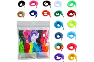 Comonc 100 Pcs Magic Twisty Worm Wiggly Twisty Fuzzy Worms on a String Magic Worm Toys for Party Supplies,Random Colors