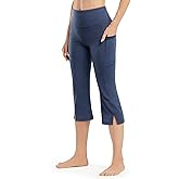 Promover Capri Pants for Women Bootcut Yoga Pants with Pockets High Waisted Flare Leggings Casual Work Pants
