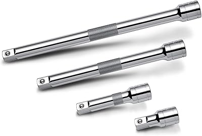 Powerbuilt 640844 Verlängerungsstangen-Set, 0,95 cm, 4-teilig, 3/4 Zoll, 7,6 cm, 15,2 cm, 20,3 cm Stangen