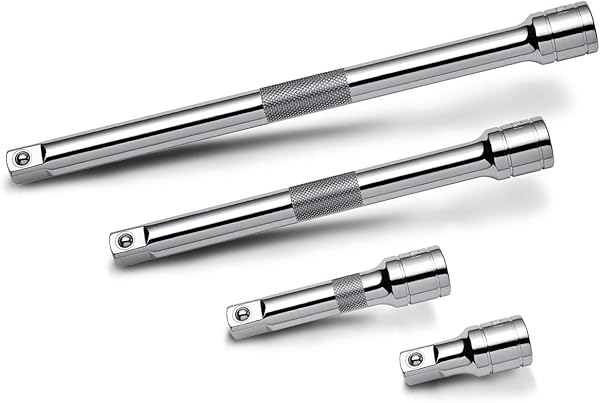 Powerbuilt 640844 Verlängerungsstangen-Set, 0,95 cm, 4-teilig, 3/4 Zoll, 7,6 cm, 15,2 cm, 20,3 cm Stangen
