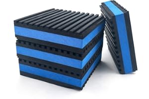 LBG Products Rubber Anti-Vibration Isolation Pads,4 Pack 2" X 2" X 7/8" Heavy Duty Blue EVA Pad for Air Conditioner,Compresso
