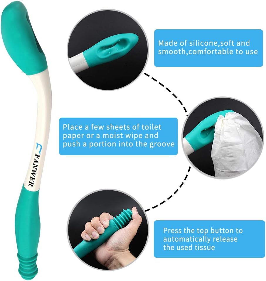 Long Reach Comfort Wipe Bottom Wipe Toliet aids (15 inch): Health & Personal Care