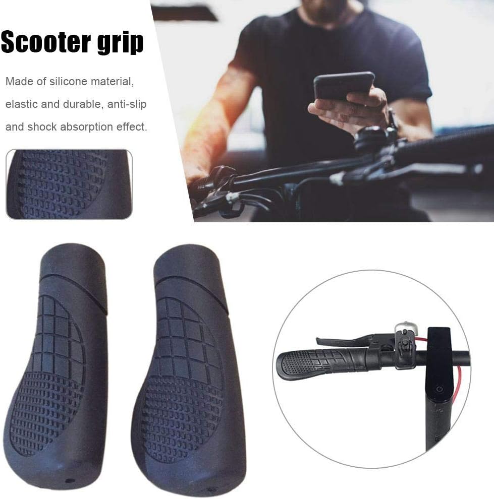 2PCS Scooter Handlebar Grips Stylish Rubber Non-Slip Handle for Xiaomi M365 Electric Scooter Grip ，szseven