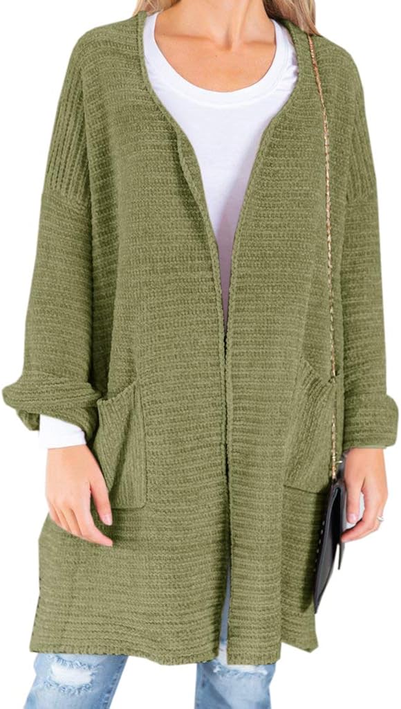 plus size chenille cardigan