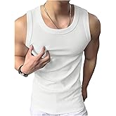 RoseSeek Men's Summer Tank Tops Sleeveless Undershirts Tank Basic Workout Gym Muscle Shirts