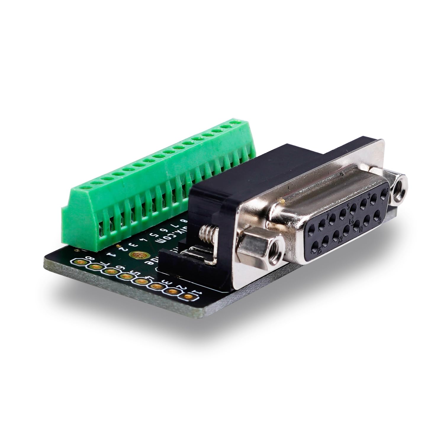 Treedix DB15 Female Breakout Board Connector, Serial Adapters, Serial Port Adapter, 15-Pin Port Breakout Board with Screw Terminal Block and Pin Header