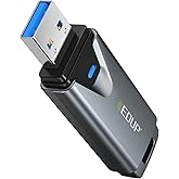 EDUP&reg; Mini USB 3.0 WiFi 6E Adapter for PC, AX3000Mbps, 802.11ax | Tri-Band 6GHz/5GHz/2.4GHz, USB Wi-Fi Dongle Wireless Network Card, Support Windows 11/10 ( Install Driver ) (Black)