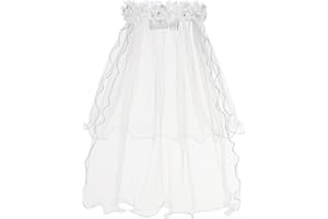 LMYOVE Girl First Communion Veil for Chatholic Chapel Church Headpiece Baptism Accessories for Girls