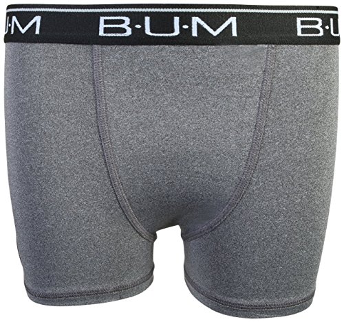 B.U.M. Equipment Boys\' Performance Active Compression Underwear Boxer Briefs (6 Pack), Navy/Charcoal/Black, Large/12-14' - Thumbnail 2