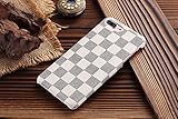 HeiL iPhone 7Plus 8Plus TPU (US Deliver Guarantee Fulfilled by Amazon) New Elegant Luxury PU Leather Checker Pattern Classic Style Cover Case For Apple iPhone7PLUS iPhone8PLUS (White)