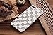 HeiL iPhone 7Plus 8Plus TPU (US Deliver Guarantee Fulfilled by Amazon) New Elegant Luxury PU Leather Checker Pattern Classic Style Cover Case for Apple iPhone7PLUS iPhone8PLUS (White)