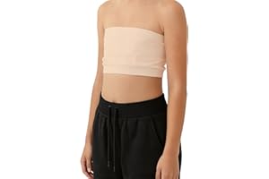 Kurve Girl’s Bandeau Tube Bra – Strapless Cropped Sports Bralette Seamless Crop Top UV Protective Fabric UPF50+ Made in USA