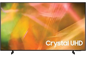 SAMSUNG 55-Inch Class Crystal 4K UHD AU8000 Series HDR, 3 HDMI Ports, Motion Xcelerator, Tap View, PC on TV, Q Symphony, Smar