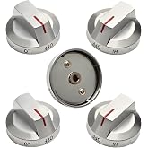 DG64-00975A Stove Burner knobs Compatible with Samsung Gas Cooktop Control Knobs NE/NX9000T NX60T8511SS/AA Replaces DG94-03443A DG94-04397A (5PCS)