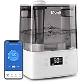 LEVOIT Humidifiers for Bedroom Large Room Home, 6L Cool Mist Top Fill Oil Diffuser for Baby and Plants, Smart App Alexa Contr