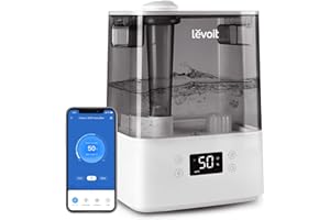 LEVOIT Humidifiers for Bedroom Large Room Home, 6L Cool Mist Top Fill Essential Oil Diffuser for Baby and Plants, Smart App &