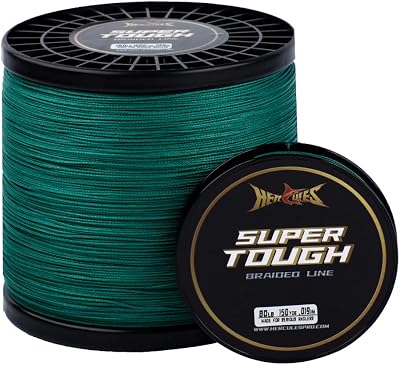 HERCULES 30lb Braided Fishing Line 300 Yards Moss Green 4 Strands PE Braid