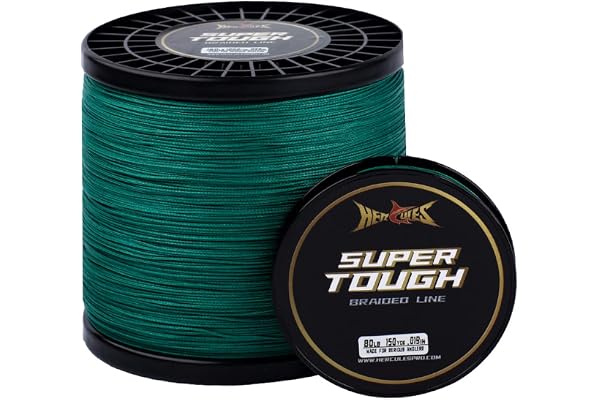 HERCULES Super Tough Braided Fishing Line 4 Strands / 8 Strands, 4lb - 160lb Braid Lines, 150/300/500/1000 Yards for Saltwate
