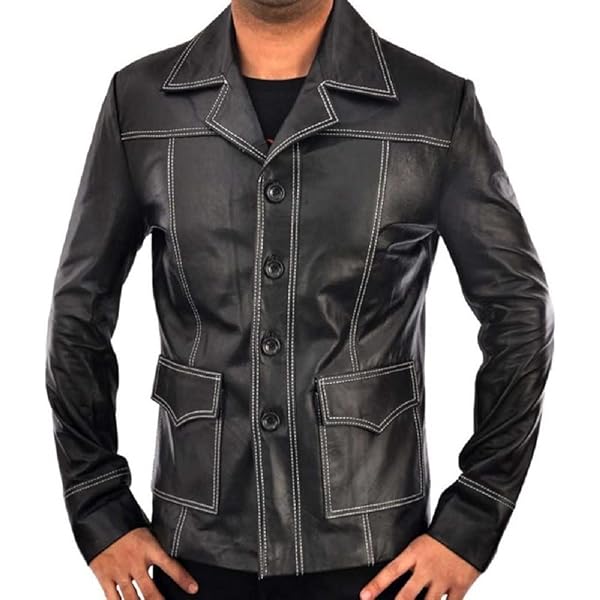 New Men Genuine Lambskin Leather Designer Jacket Motorcycle N279