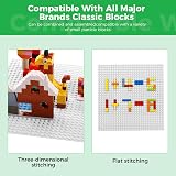 Lekebaby Classic 12 White Baseplates 10x10 32x32 Stud 100% Compatible view 2