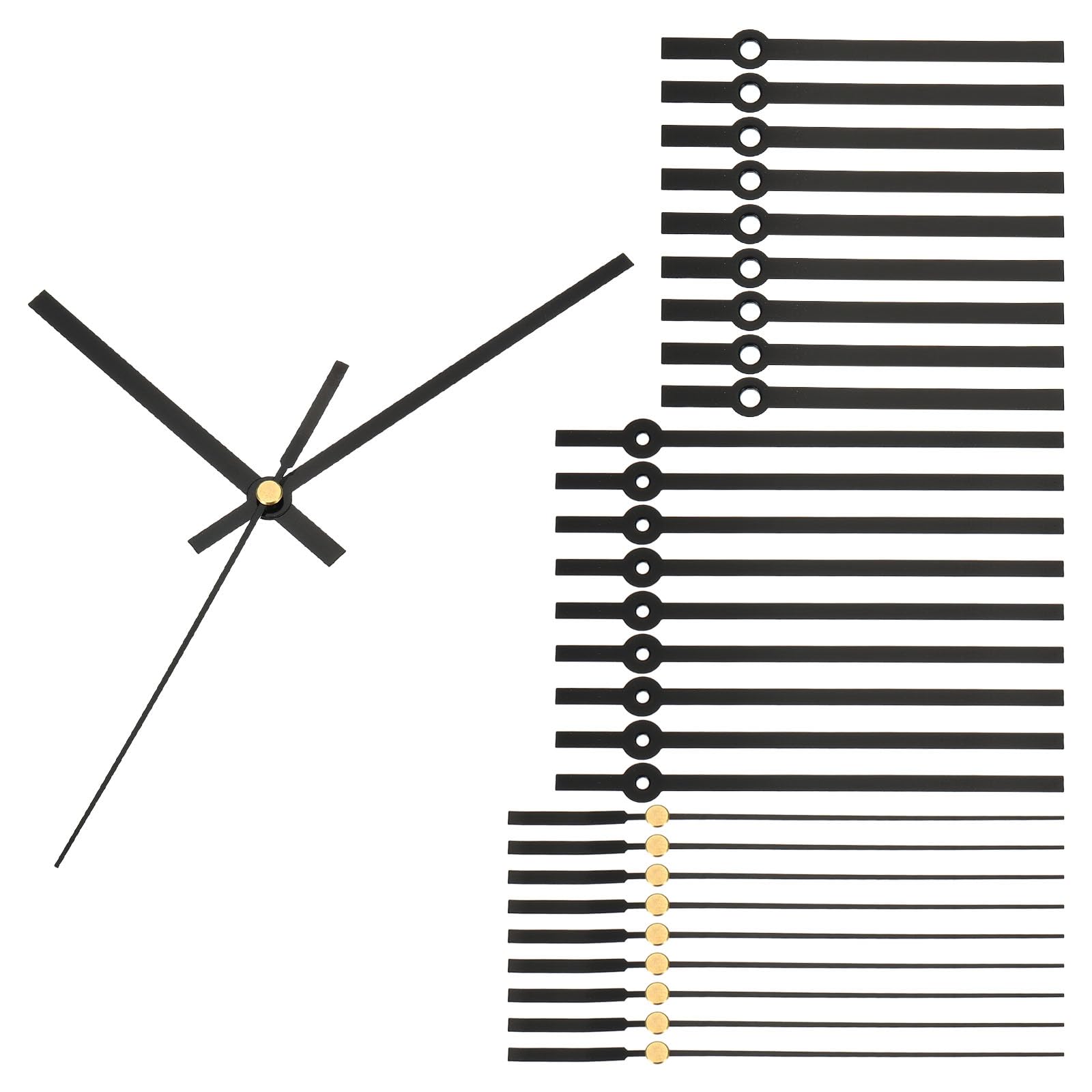 Photo 1 of PATIKIL Replacement Clock Hands Kit, 10 Set Replacement Clock Hands Kits Clock Mechanism Movement Aluminum Wall Clock Hands Parts Replacement for Wall Clock Repair DIY, Black, A06