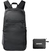 Quatian Lightweight Foldable Backpack &ndash; Water-Resistant Travel Daypack with Spacious Compartment &amp; Front Pocket, Compact and Durable for Daily Use