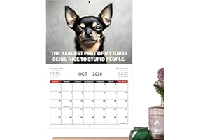 Funny Calendar, Monthly Desk Calendar, 2026 Working Dog Creative Planner for Planning Home Family School Friends Workplace Ta