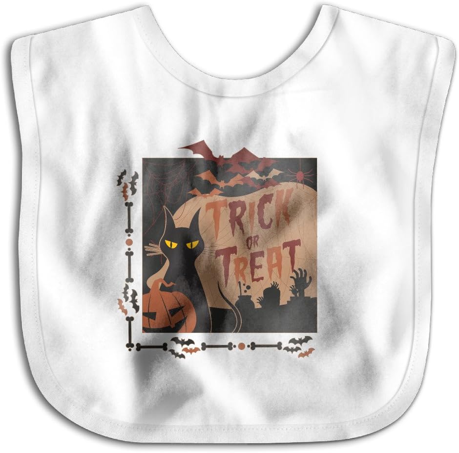 Halloween Night Trick Or Treat Vampire CatWaterproof Bibs The Baby Bibscute Teething Bibs
