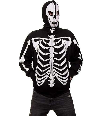 Amazon.com: Calhoun Men's Glow in The Dark Skeleton Costume Zip