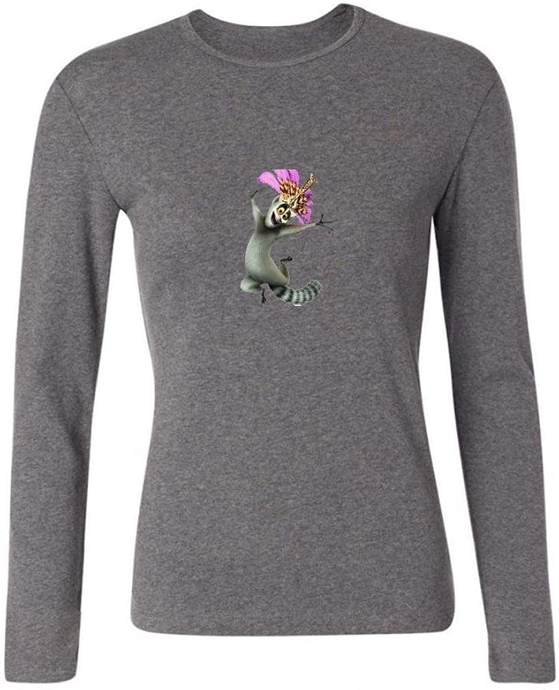 XIULUAN Women's King Julien Madagascar Long Sleeve T-Shirt