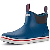 SUREWAY Men's Deck Boots Professional Non-Slip Fishing & Ankle Boating Boot Waterproof Rain Boots, Lightweight Neoprene Rubber Deck Boots