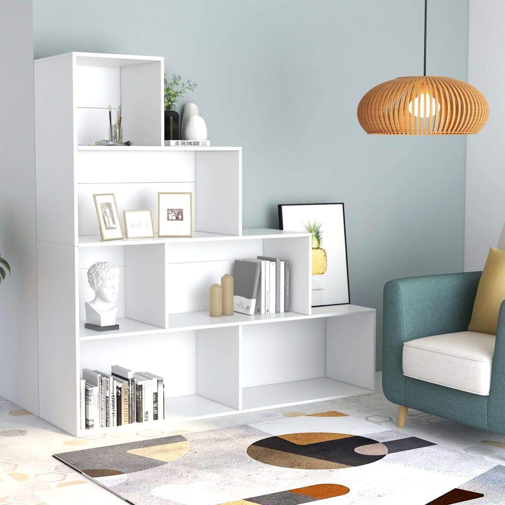 Bookshelf, Tall Bookcase Shelf Storage Organizer, Modern Book Shelf for Bedroom, Living Room and Hom