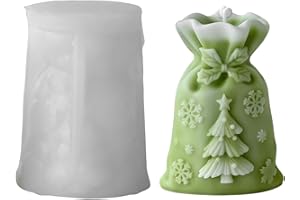 Moules en silicone 3D pour la fabrication de bougies, moule en résine époxy en forme de sac, art de Noël, aromathérapie, savo