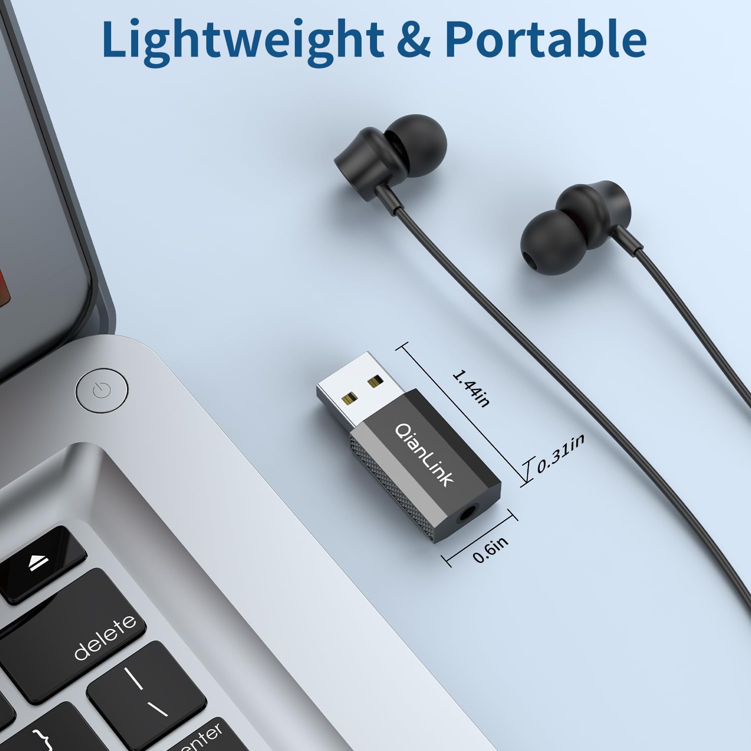 USB to 3.5mm Jack Audio Adapter (2-Pack), USB to Audio Jack Adapter Headset, USB A to 3.5mm TRRS Female, External Stereo Sound Card for Headphone, Mac, PS4, PS5, PC, Laptop, Desktops, Linux, Laptop