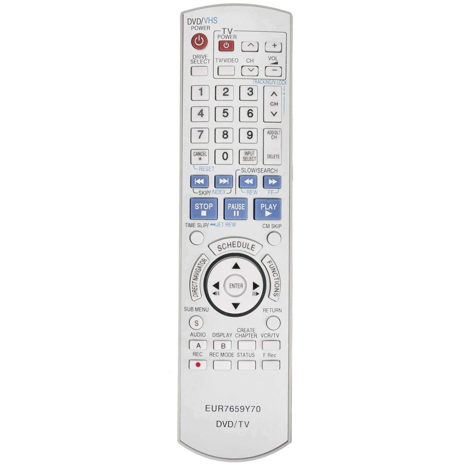 VINABTY EUR7659Y70 Replacement Remote Fit for Panasonic DVD Recorder DMR-ES45V DMR-ES46V
