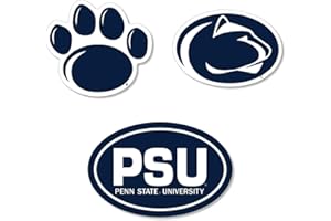 SDS Design Associates, Inc. Penn State Nittany Lions Large Auto Magnets, 3 Pack Durable Magnets. Size: Two 6"" and One 3"" Magnet. (Penn State), Blue