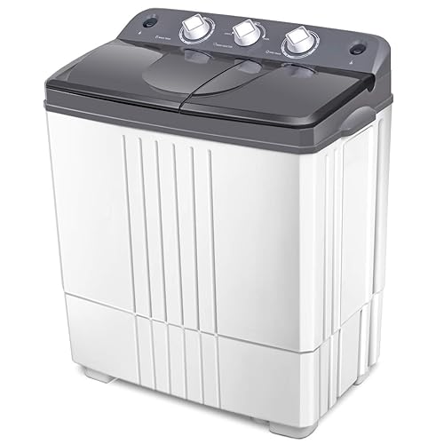 COSTWAY Portable Washing Machine, Twin Tub 20Lbs Capacity, Washer