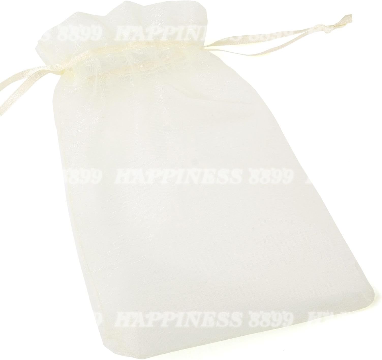Wocharm(TM) 50 pcs Organza Wedding Favor Gift Bags Jewellery Pouch Candy Bag 7*9cm (ivory)