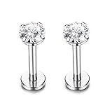 Thunaraz 2-6pcs Unisex Clear Cubic Zirconia